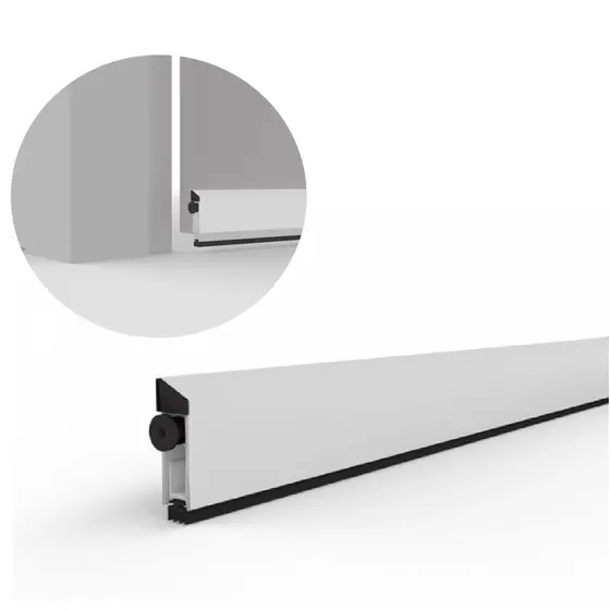 Veda Porta Automático Externo Alumínio 72cm 82cm 92cm 102cm 112cm Vedação Ajustável Protetor Água