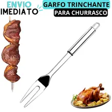 Garfo Trinchante Cabo Longo Garfo Para Churrasco 100% Inox Garfo Comprido