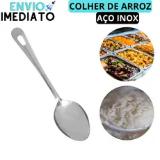 Colher de Arroz Colher de Servir 25 CM Aço Inox Ideal Para Bares Restaurantes Lanchonetes