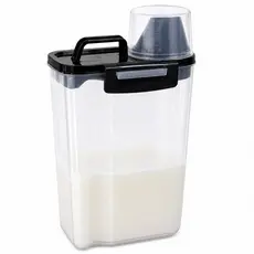 Pote Hermético 2.5L Com Copo Medidor Bico Dosador Cozinha Mantimentos Lavanderia Multiuso Organizado