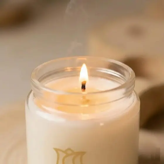 Vela aromática artesanal com cera 100% vegetal de palma óleo de coco óleo essencial para presente decoracaoFloribel