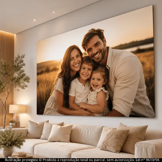 Quadro Decorativo Grande Com Foto Personalizada Casal Casamento Família Aniversário Casa Sala Quarto