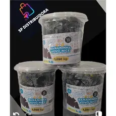 Kit 3 Bananinhas SEM Açúcar Pote com 35 unidades Cada - Vovó Nice