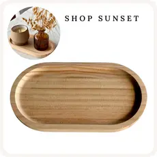 Bandeja oval 18x10x1,5 cm artesanal madeira decorativa Velas Joias Cozinha Lavabo