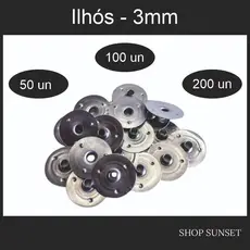 Ilhós furo 3mm para Pavio de Velas
