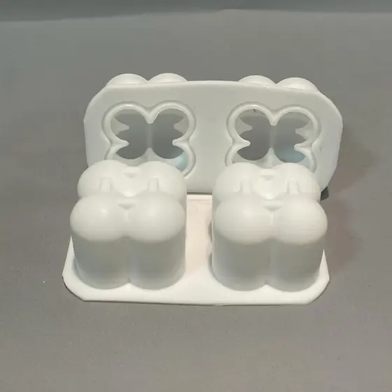 Molde de Silicone Mini Bubble 2 Cavidades p Velas Artesanais