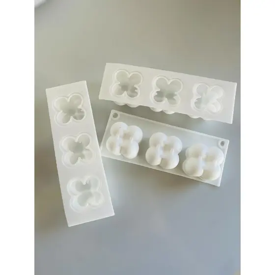 Molde de Silicone MINI Bubble 3 Cavidades p Velas Artesanais