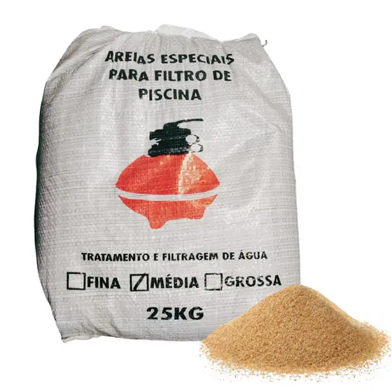 AREIA ESPECIAL PARA FILTROS DE  PISCINAS 25 KG