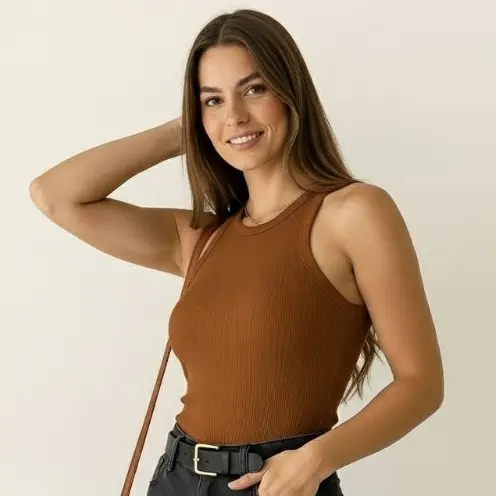 REGATA Feminina Slim Blusa Básica Ribana Feminino Moda Feminina Blusinha Blogueira tendencia casual