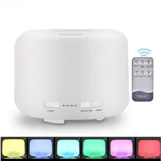 Umidificador Difusor Aromatizador 300ml Ultrassônico Estilo Branco com Led 7 cores com controle