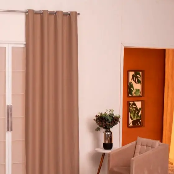 Cortina quarto e sala roma UMA PARTE 1,00 de largura x 2,35 de comprimento com ilhós