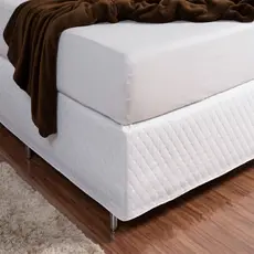 Saia Box Matelada com Elástico Casal Branco