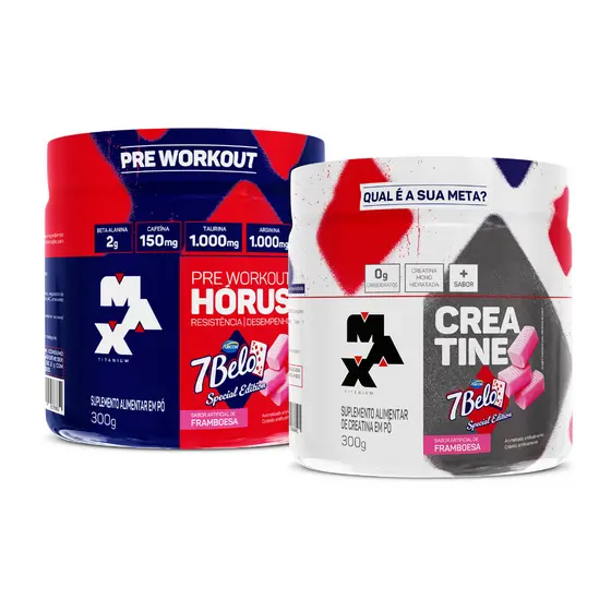 Kit 7Belo Max Titanium — Hórus 300g + Creatina 300g