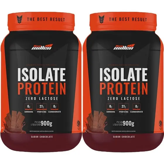 Kit 2 Whey Protein Isolado Zero Lactose Isolate Protein New Millen