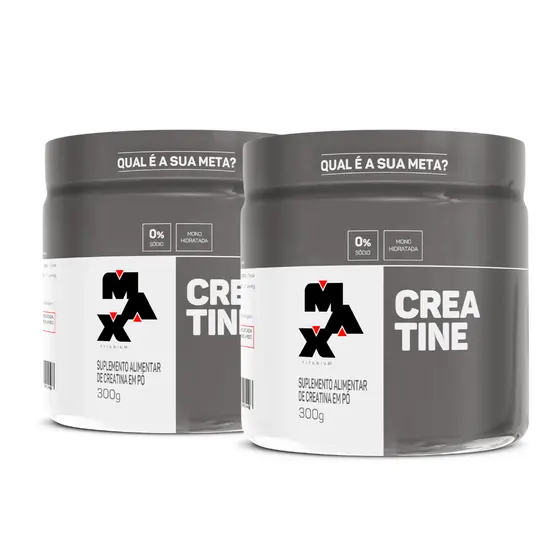 Kit 2 Creatina Max Titanium 300g Pura