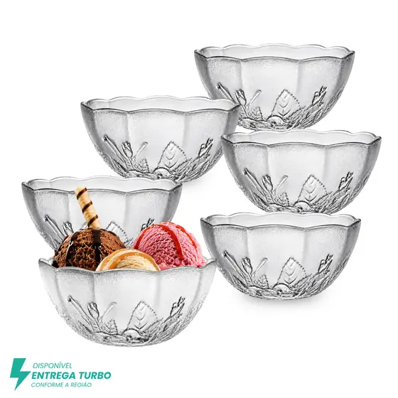 Kit de Tigelas de Vidro 250ml - 6 ou 12 Peças ideal para Sobremesas, Porções e Petiscos