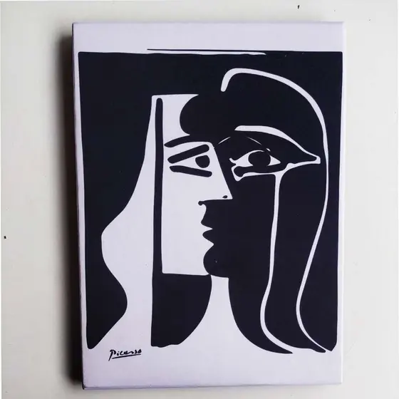 Quadro tela Pablo Picasso O beijo the kiss preto e branco