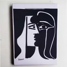 Quadro tela Pablo Picasso O beijo the kiss preto e branco