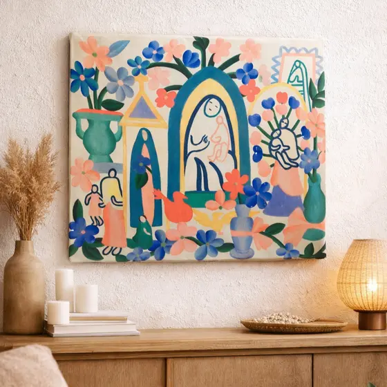Quadro Tela Tarsila do Amaral Religião Brasileira