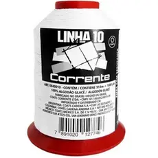 1 carretel de linha 10 corrente 1000 jardas branca - Unidade