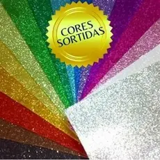 Placas De EVA com Glitter Ou Neon 40x48 - 1,8mm - (Colorido) - Unidade - Escolha a cor