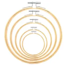 Bastidores / Bastidor Bambu Com Tarraxa, Bordado Manual, Ponto Russo com Tarracha Regulagem