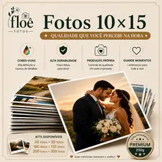 Revelação de Fotos 10x15 Kit até 125 Fotos Papel Fotográfico Premium Não Desbota Alta Qualidade