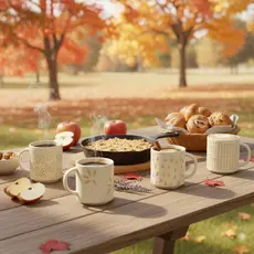 Kit 4 Canecas Cerâmica Capri 235ml Decor Chá Café Elegante