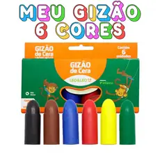 Gizao De Cera Meu Primeiro Giz 6 Cores - Leoeleo