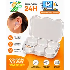 kit Tampão de Ouvido de Silicone Moldáveis Até 24 UN Conforto, Proteção e Silêncio em Qualquer Lugar