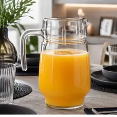 Jarra de vidro com tampa 1,8L para suco água bebidas mesa posta cozinha transparente