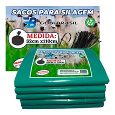 Saco para Silagem Kit 100 Uni + 100 Abç - 52x110 200 Micras