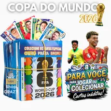 100 Super Cards Futebol Copa 2026 Colecionáveis Jogadores Estrelas Coleção 510 Cartas Diferentes