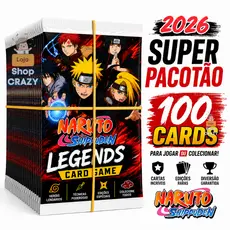 Kit 100 Cartas Naruto Cards Colecionáveis Bafo Coleção | Lembrancinha Festa Aniversário Para Jogar