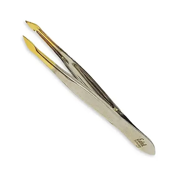Pinça Edel Solingen Canelada Ponta Fina 9cm Ref. 2321303 Sobrancelhas Profissional Designer