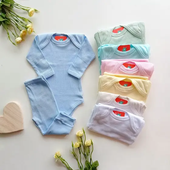 Kit Conjunto 2 Peças Body Manga longa E Mijão enxoval e Maternidade