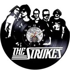 Relógio de parede The Strokes feito em disco De Vinil - Relógio De Parede feito em Vinil Disco LP