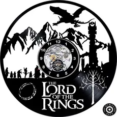 Relógio de parede O Senhor dos Anéis feito em disco De Vinil - Relógio De Parede feito em Vinil Disco LP