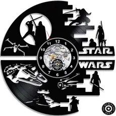 Relógio  de parede Star Wars feito em disco De Vinil - Relógio De Parede feito em Vinil Disco LP