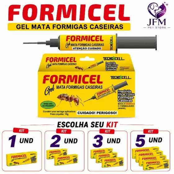 FORMICEL MATA FORMIGAS 10G KIT  1 - 2 - 3 ou 5 und