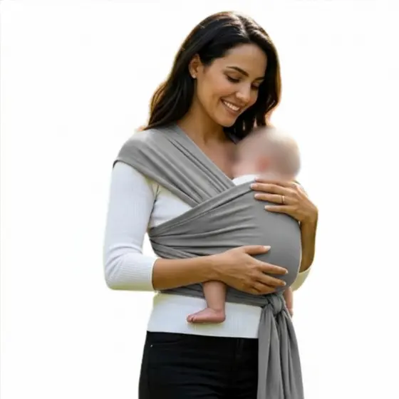 Sling Wrap para Bebe Recém Nascido ate 20kg Carregador Canguru Maternidade Respiravel Passeio