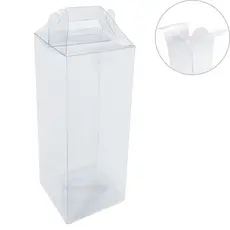 20 Caixas Tipo Maleta De Acetato transparente 8x8x21 cm p/ Presentes e produtos Hidratante Todo dia