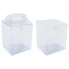 10 Caixas Maleta Acetato 8x8x10 Para Presentes 3 Sabonetes