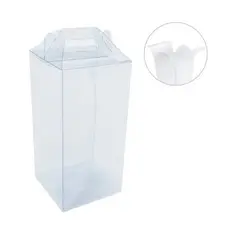 10 Maletinhas De Acetato 10x10x21 Transparente P Embalagem