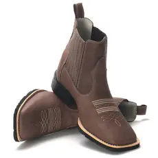 Botina Country texana Cano Curto Bico Quadrado Botas Texana