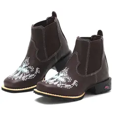Botina Cano Curto Country Feminina Rodeio Infantil Botas Rhl