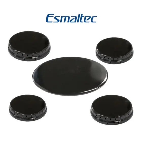 Kit Espalhadores TampaS Para Fogão Esmaltec Agata 5 Bocas