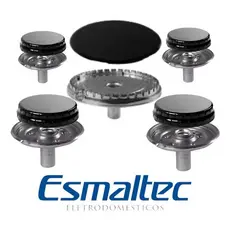 Kit Espalhadores E Sorvetes Para Fogão Esmaltec Caribe 5 Bocas