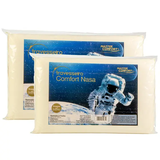 kit 4 e 2 Travesseiro Nasa Para Fronha 70x50cm antiacaro Ortopédico e Anatômico