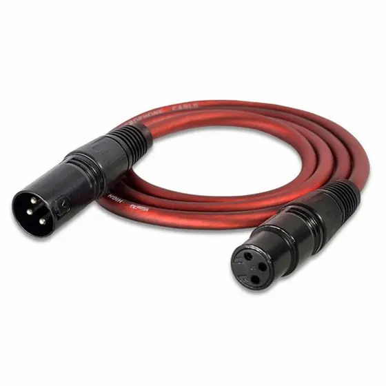 Cabo XLR Balanceado Macho para Fêmea Profissional - Cabo de Microfone Alta Qualidade para Mesa de Som, Amplificador